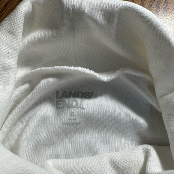 Lands' End White Turtleneck Sweater Soft Knit Classic. Size XL - Picture 2 of 7